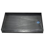 タイルRedi Barrier FreeエントリシャワーPan with Integrated右側PVCドレイン 42-Inch D by 60-Inch W 4260RBF-PVC 1