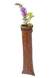竹製・掛花籠「籐組網代鞘籠」