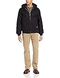 Dickies Men's Big-Tall Rigid Duck Hooded Jacket Black 4X [並行輸入品]