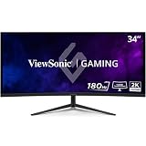 ViewSonic ビューソニックジャパン 34型 曲面型ウルトラワイド ゲーミングモニター VX3418C-2K（180Hz/1ms/UWQHD 3440x1440/21:9/VA/HDMIx2,DPx2/フリッカーフリー/ブルーライト軽減/3年保証）