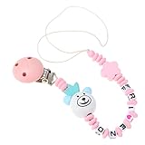 Baosity 全5色 おしゃぶりホルダー 木製 軽い 紛失防止 赤ちゃん かわいい - ホワイトクマの頭