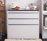 ステンレスキッチンカウンター 幅120cm ホワイト SE-0010