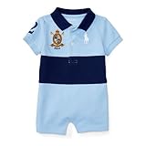 ポロ ラルフローレン コットン・メッシュ・ポロショートオール[ライトブルー](男の子3～9か月用)9Mサイズ [並行輸入品]