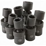 Pittsburgh 7 Piece 1/2 Drive Metric Impact Swivel Socket Set by Pittsburgh