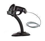 EOM-POS Corded Barcode and UPC Scanner - Auto sensor- with Stand and USB Cable Compatible with Windo