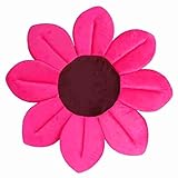 Lutents ベビーバス 沐浴マット おむつ替えマット プレイマット　枕　花柄　ひまわり　柔らかい　可愛い　風呂楽しい　カラフル　男の子　女の子 ローズピンク 七色入