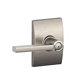 Schlage F40LAT619CEN Century Collection Latitude Privacy Lever, Satin Nickel [並行輸入品]