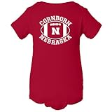 Nebraska Cornhuskersネブラスカ州」cornborn N " Football Infant Onesie 18M レッド