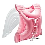 MRG Angel Wings Swim vest 天使のスイムベスト 子供用 ~ 大人用 キッズ 羽付き ライフジャケット 浮き輪 フロート (ピンク, S)
