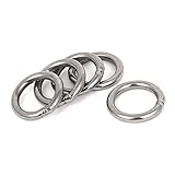 SODIAL(R) 20mm x 3mmステンレススチール　ウェビングストラップ溶接されたOリング　5件