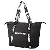 [ムーブスポーツ] ポケッタブルトートバッグ デサント トート型 ポケッタブル ファスナー開閉式 収納袋一体 大容量 コンパクト エコバッグ 買物袋 メンズ BK(ST4FTT10U)