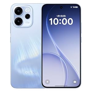 OPPO Reno15 A SIMフリー スマホ 本体 約6.6インチ 12GB+256GB スマートフォン オーロラブルー