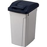 アスベル ゴミ箱 日本製 屋外 フタ付 ロック付き ハンドル付分別ダストボックス35L ブルー 幅29.7×奥行38.8×高さ56.7cm