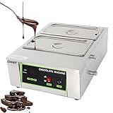 Huanyu チョコレート溶融鍋 0-80℃デジタル式 チョコ8KG溶かす 融解ポット 304ステンレス DIYチョコ チョコレート/バター 材料溶融機 (ポット2個)