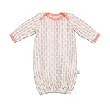 bestaroo Baby Gown inピンクLeavesピンク0 – 3 Months