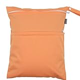 Damero Cute Travel Baby Wet and Dry Cloth Diaper Organizer Bag (Medium, Orange) by Damero