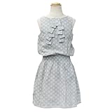 [クリスチャン・ディオール] Christian Dior ノースリーブ 子供ドレス ワンピース CD-0277GRY 8Aサイズ