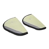 自動車用DealMux 2PCSのライトグリーントライアングルキッズシートベルトアジャスター安全カバーストラップパッド