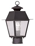 Livex Lighting 2163-07 Mansfield 1-Light Outdoor Post Head, Bronze [並行輸入品]