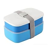 Food Container with Lid, Bento Lunch Box Silicone Collapsible Tray with Lid, Stackable Meal Leakproo