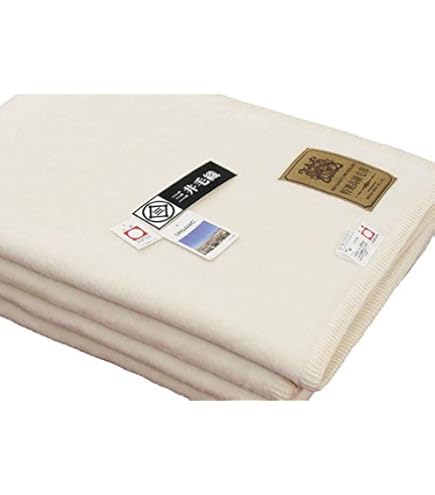 Amazon｜無印良品 カシミヤ混毛布 アイボリー シングルサイズ 140