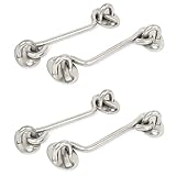 uxcell 4-inch Cabin Hook Eye Catch Holder 4pcs for Gate Shed Garage Door [並行輸入品]