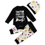 シェレミ ベビーロンパース ジャンパー 3点セット ロング+ズボン+帽子 子供服 春秋 冬服 ベビー男女兼用 赤ちゃん 100％綿製 子供の日 プレゼン ハロウィン 漫画プリント 幼児ロング 70cm