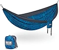 ENO DoubleNest ハンモック 軽量 ポータブル 1~2人用 ハンモック キャンプ ハイキング バックパッキング 旅行 フェスティバル ビーチ 国立公園財団/チャコール