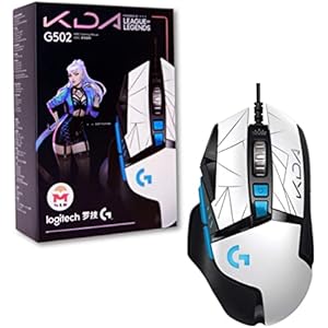 Logitech g502 LoL KDA RGB 有線 多ボタン マウス 高速 ゲーミングマウス HERO 25K センサー 軽量 LIGHTSPEED 高耐久 高感度 プログラム可能 ボタン 11個 kobuta保証書付 海外正規品 2年間無償保証 ホワイト