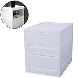 LOWYA （ロウヤ） 収納 収納ボックス 2個セット フラップ式 簡単組み立て おしゃれ マット 収納ケース 幅39cm 奥行50cm 高さ23cm ホワイト 新生活