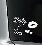 BABY IN CAR　キスマーク　 防水・車両OKカッティングステッカー　STK7X1-BICKSW