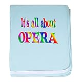 CafePress – About Opera Baby Blanket – スーパーソフトベビー毛布、新生児おくるみ 標準 ブルー 554743156-0-98-0