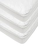 American Baby Company防水ボックスシーツベビーベッド用、幼児用保護用マットレスパッドカバー Crib and Toddler, 3 Pack ホワイト 20227