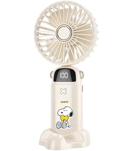 ☆明美ちゃん☆ スヌーピー　ハンディファン 扇風機折りたたみ式 楽天市場】キャラクター 台座付きハンディ扇風機 ハンディファン