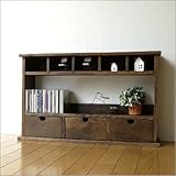 飾り棚 アンティーク ディスプレイラック シャビーシックなラック＆ドロアー [ras3628]