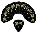 Gibson ピック ティアドロップ MEDIUM-BLK ×10枚セット