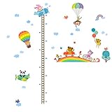 NUOLUX 身長計 シール 身長ステッカー 成長チャート 子供身長計 動物 ウォールステッカー 70-170cm 幼稚園 子供用