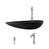Mr Direct 863ホーニングバサルト容器シンク浴室Ensemble 726 シルバー 863-726-C
