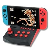 K&SGAMER Switch 一体型 アーケードコントローラー MINI アケコン ドック アーケードスティック for Nintendo Switch (レッド & ブラック)
