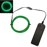 [TKOOFN]ELワイヤー 電池式 EL直径2.3mm 長さ２メートル（全10色）光る　有機ELネオンワイヤー　イルミネーション　点滅常灯モード　パーティー/衣装/バイク/車/バー/誕生日会など　飾