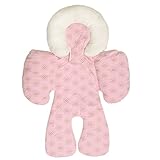 Prettyia コットン　チャイルドシート/ベビーカー/カーシート　クッション　マット　パッド　ボディサポート　柔らかい　全3色 - ピンク