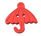 60のセット、ベビーセーターのボタンの漫画傘装飾ボタン、赤