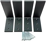 4 Heavy Dutyブラックスチール6 " x 8 "カウンタートップサポートブラケット。コーベルのLシェルフ