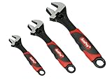 Ampro T19384 Dual Jaw Adjustable Pipe Wrench Set, 3-Piece by Ampro Tools