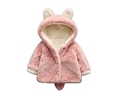 BloomingDays ベビー服 子供服 アウター ふわふわ コート フード付き 防寒 (ピンク80)