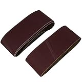 uxcell 研磨ベルト サンドペーパー アブレシブ ダークブラウン 120グリット 5個