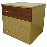 ツートンカラーで高さ67cmのチェスト ルーブルチェスト[幅65cm 奥行32cm] 9241176