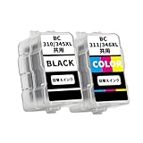 Canon用 キャノン用 BC-310XL BC-311XL BC-345XL BC-346XL 共通用詰め替えインク補充インクブラック*1本+カラー*1本対応機種:PIXUS MP493 MP490 MP480 MP280 MP270 MX420 MX350 iP270 TS3330 TS3130S TS3130 TS203 TR4530【互換インク/大容量/個包装/説明書付き】
