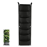 elfishjp プランター フェルト 植え袋　7ポケット 園芸用 ガーデン用 壁掛け式 植栽バック 省スペース 不織布ポット