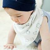 GocuBebe 赤ちゃんのよだれかけ 3枚セット かわいい リバーシブル スナップボタン スタイ ビブ バンダナ 《オリジナルハンカチ付》